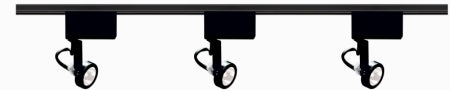 Nuvo Lighting TK315 Three Light Track Kit, Black