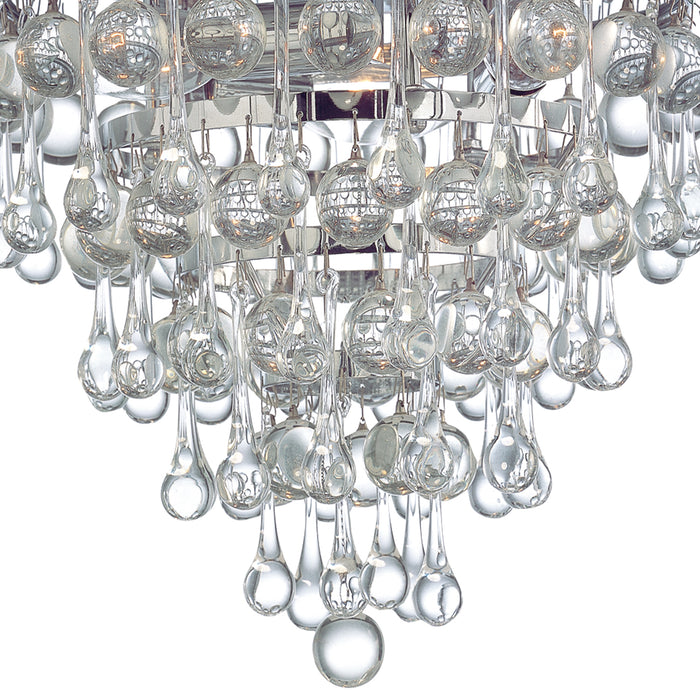 Crystorama 135-CH Three Light Flush Mount, Polished Chrome