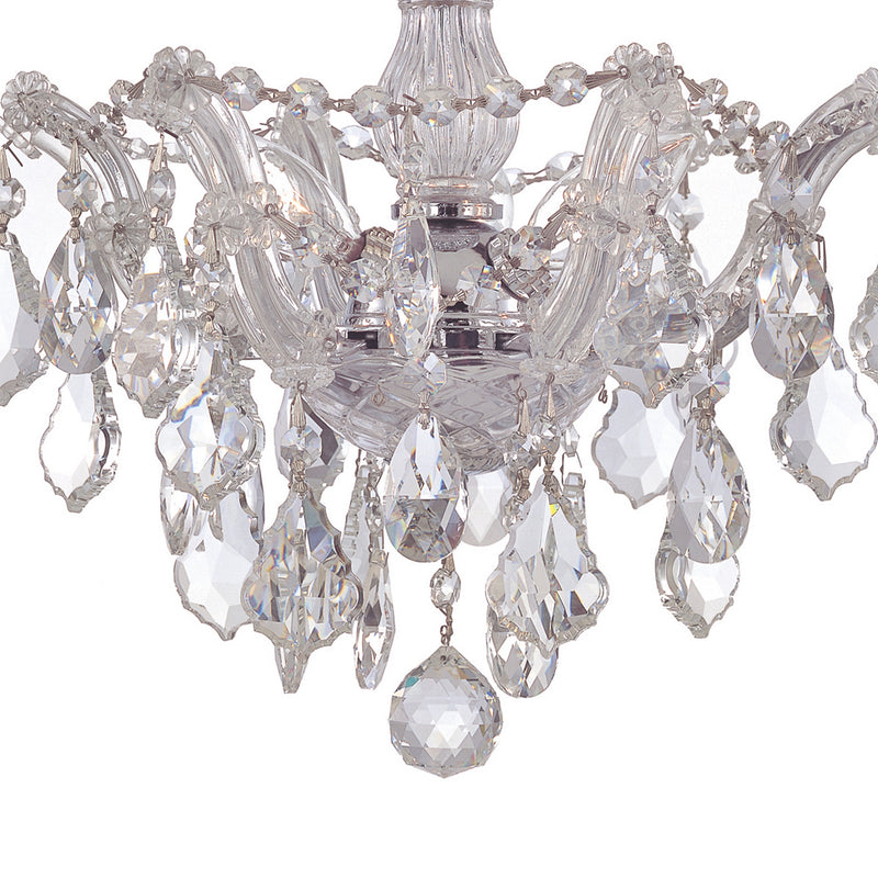 Crystorama 4430-CH-CL-MWP Three Light Semi Flush Mount, Polished Chrome