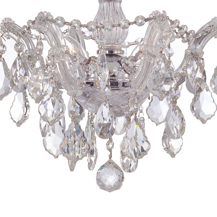 Crystorama 4430-CH-CL-MWP Three Light Semi Flush Mount, Polished Chrome