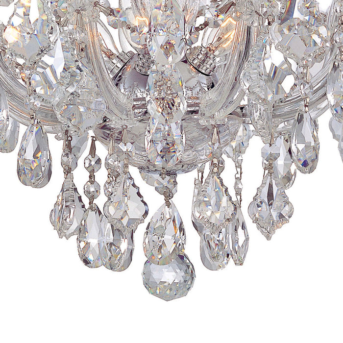 Crystorama 4437-CH-CL-MWP Five Light Semi Flush Mount, Polished Chrome