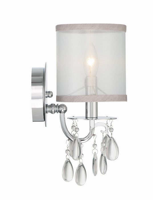 Crystorama 5621-CH One Light Wall Sconce, Polished Chrome