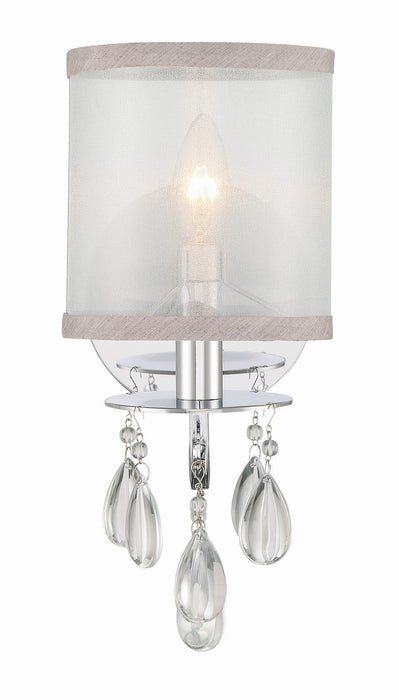 Crystorama 5621-CH One Light Wall Sconce, Polished Chrome