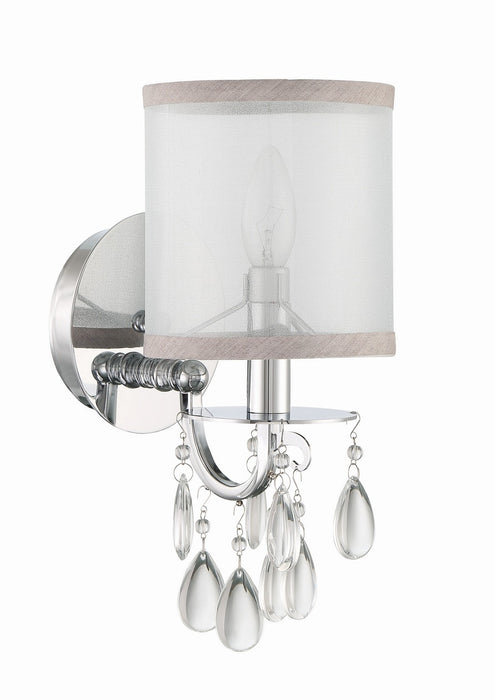 Crystorama 5621-CH One Light Wall Sconce, Polished Chrome