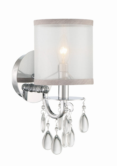 Crystorama 5621-CH One Light Wall Sconce, Polished Chrome