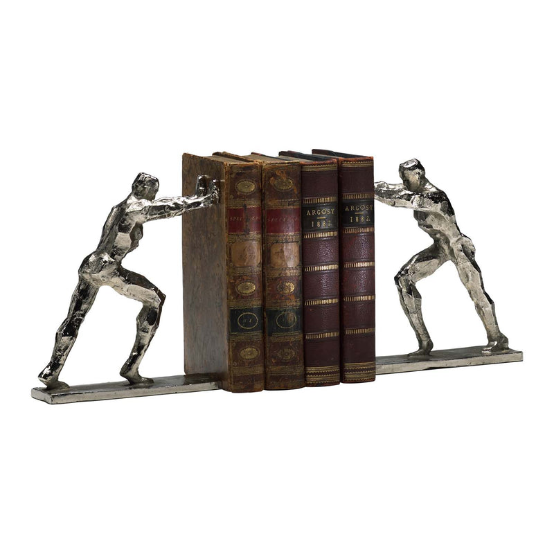 Cyan 02106 Bookends, Silver