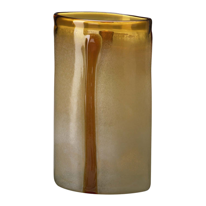 Cyan 02163 Vase, Cream And Cognac