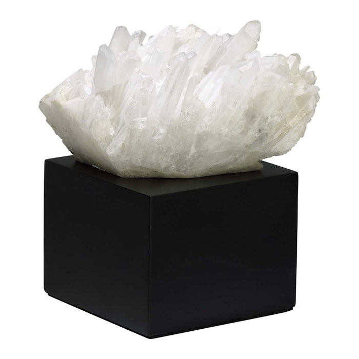 Cyan 02582 Sculpture, Black And White Crystal