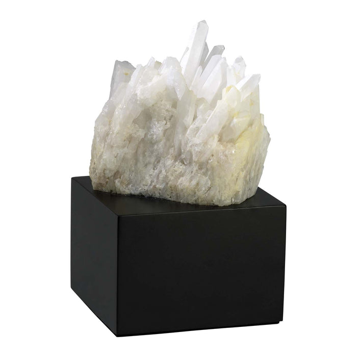 Cyan 02583 Sculpture, Black And White Crystal