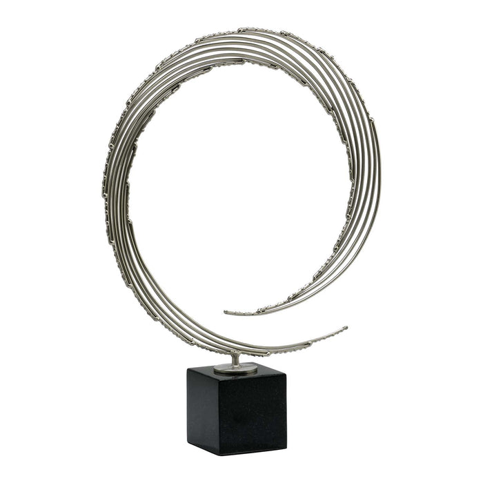 Cyan 02839 Sculpture, Nickel And Black