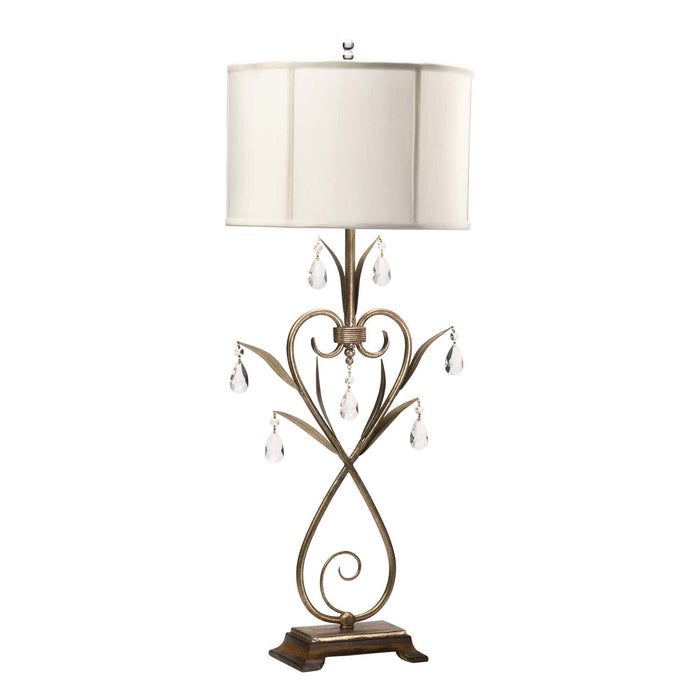 Cyan 04143 One Light Table Lamp, Gold Leaf