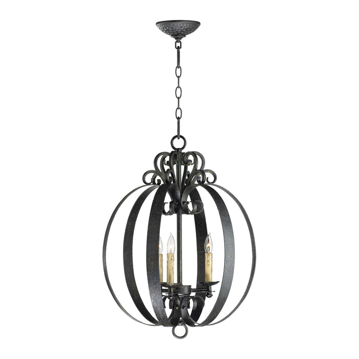 Cyan 04158 Three Light Pendant, Hammered Bronze