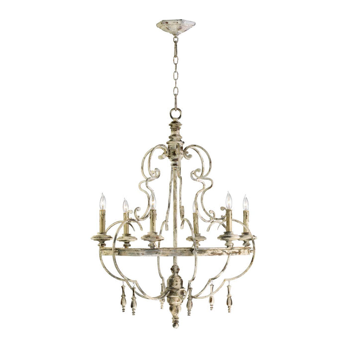Cyan 04160 Six Light Chandelier, Persian White
