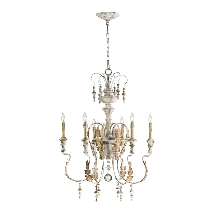 Cyan 04170 Six Light Chandelier, Persian White