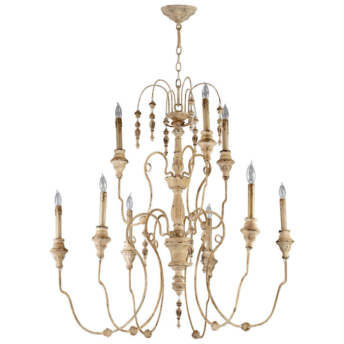 Cyan 04639 Nine Light Chandelier, Persian White