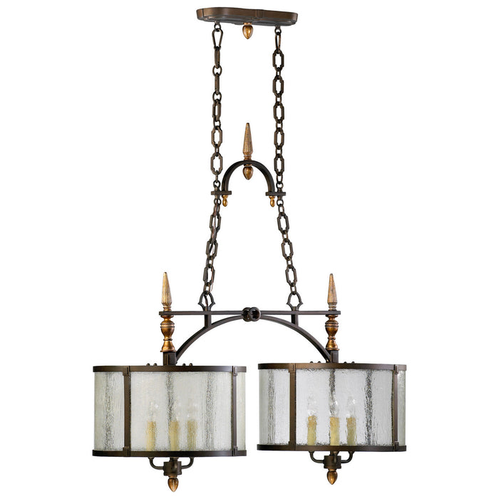 Cyan 04650 Six Light Island Pendant, Oiled Bronze