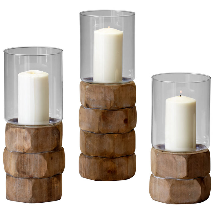 Cyan 04740 Candelabra, Natural Wood