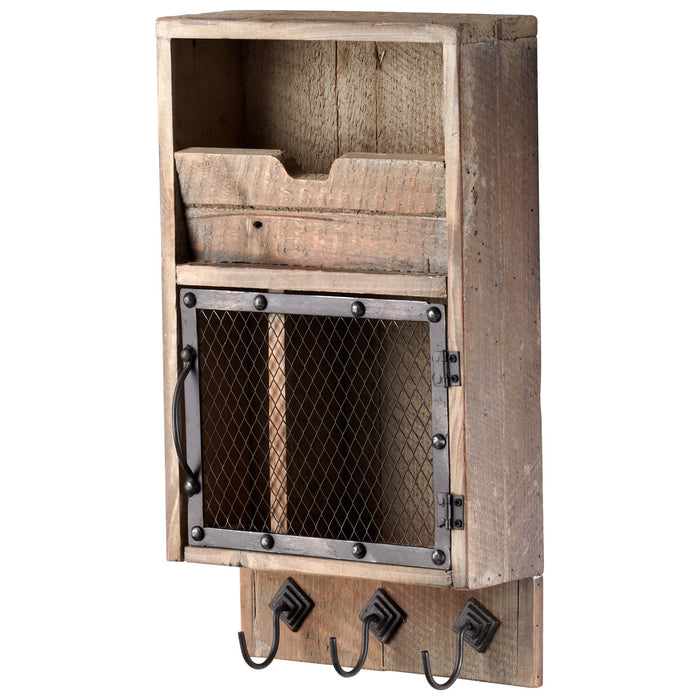 Cyan 04880 Wall Organizer, Raw Iron And Natural Wood