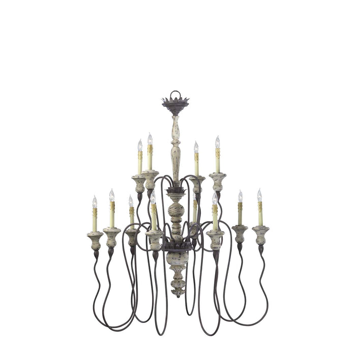 Cyan 6513-12-43 12 Light Chandelier, Carriage House