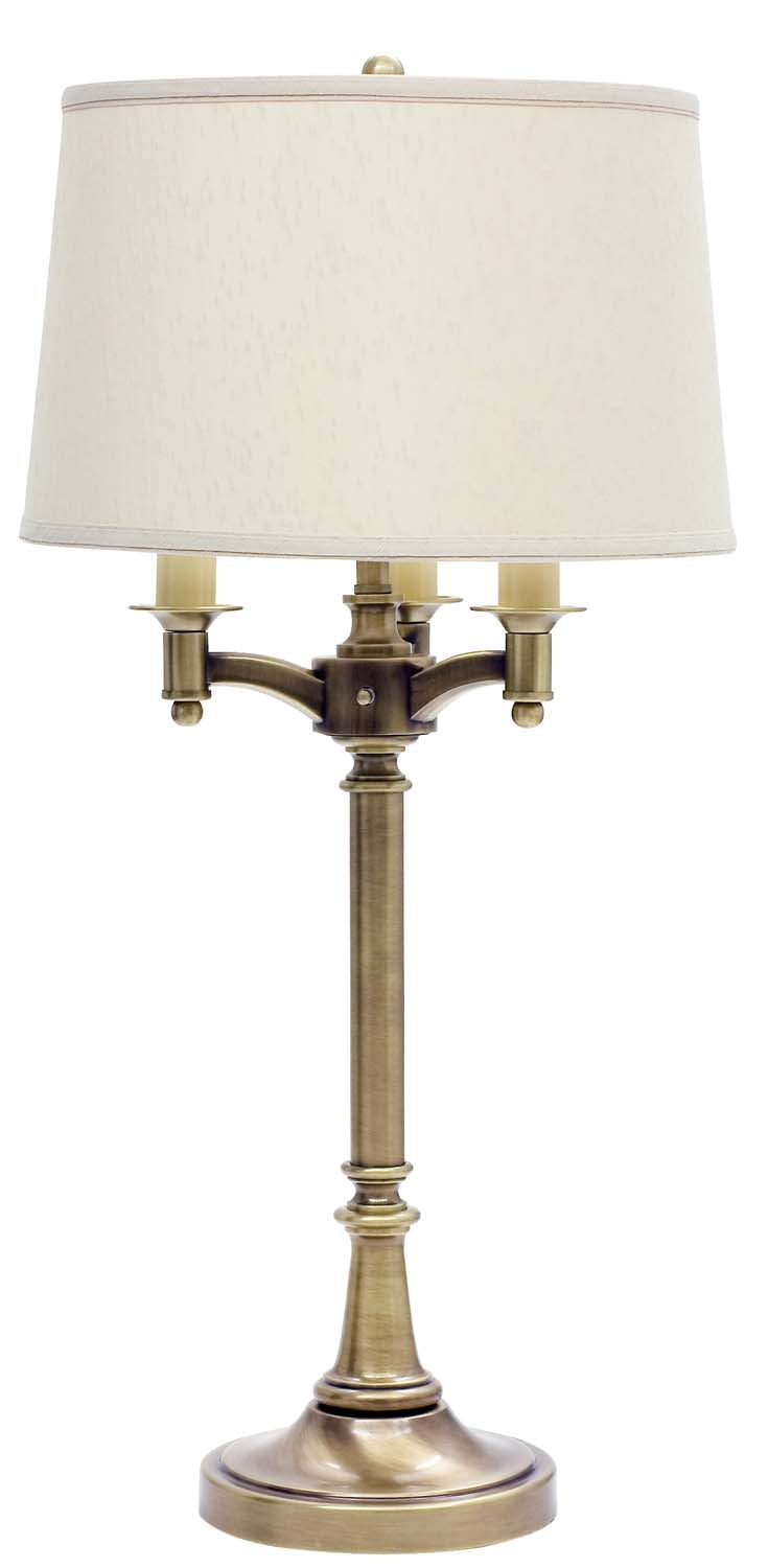 House of Troy L850-AB Four Light Table Lamp, Antique Brass