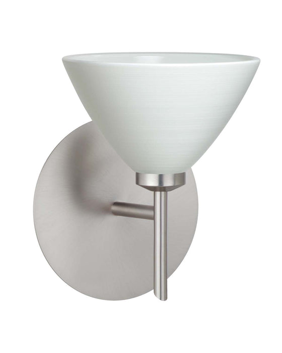 Besa 1SW-1743KR-SN One Light Wall Sconce, Satin Nickel
