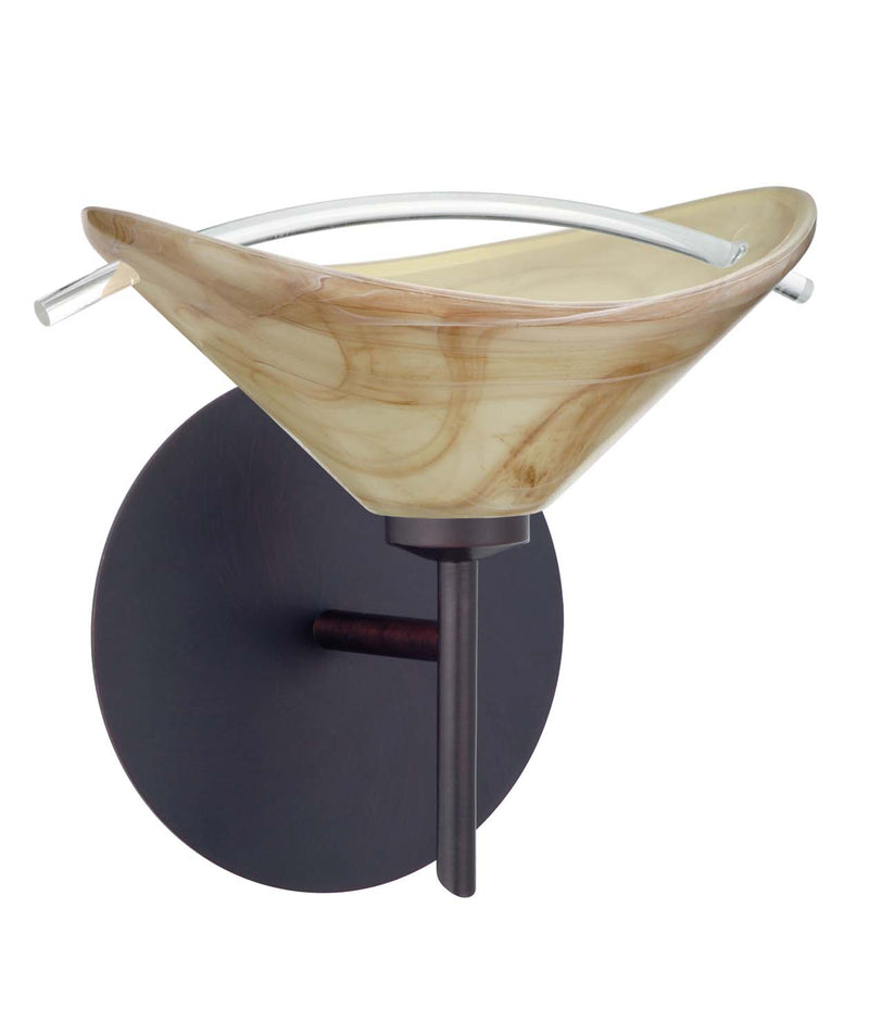 Besa 1SW-181305-BR One Light Wall Sconce, Bronze