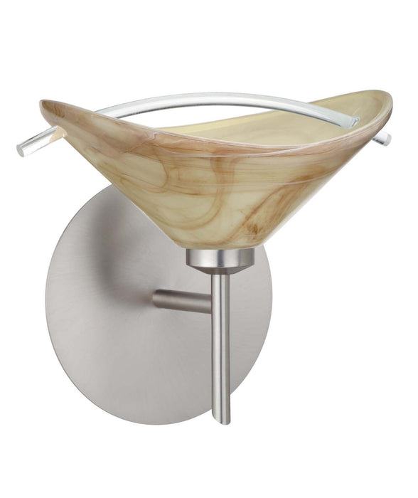 Besa 1SW-181305-SN One Light Wall Sconce, Satin Nickel