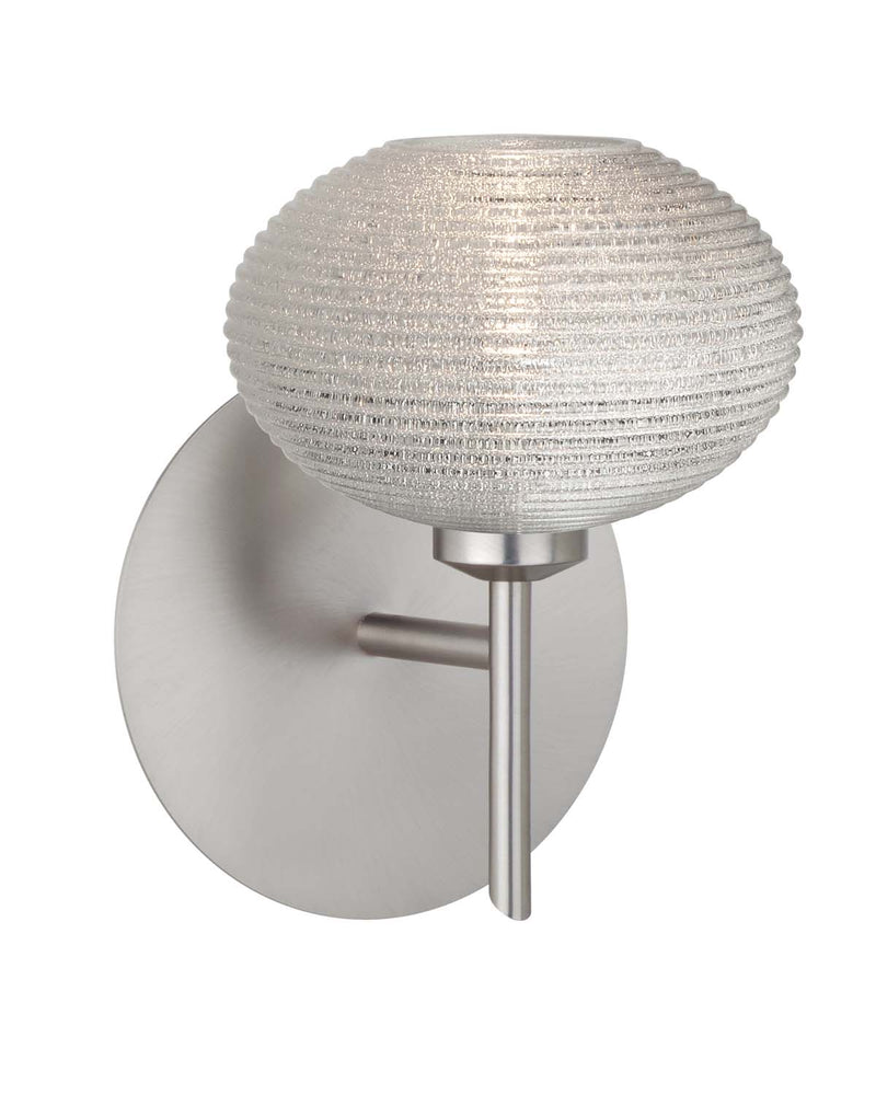 Besa 1SW-5612GL-SN One Light Wall Sconce, Satin Nickel