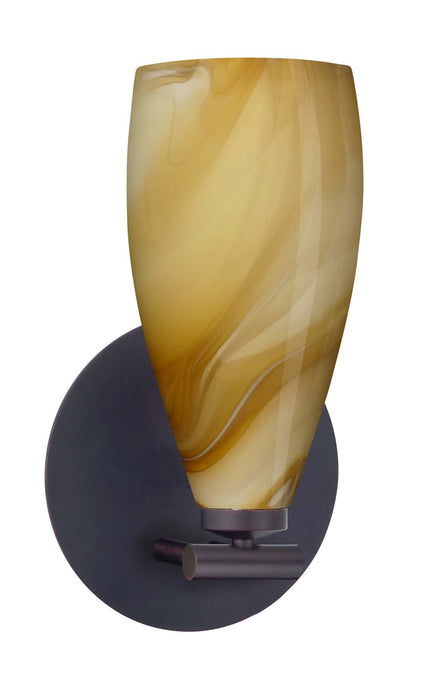 Besa 1SX-7198HN-BR One Light Wall Sconce, Bronze
