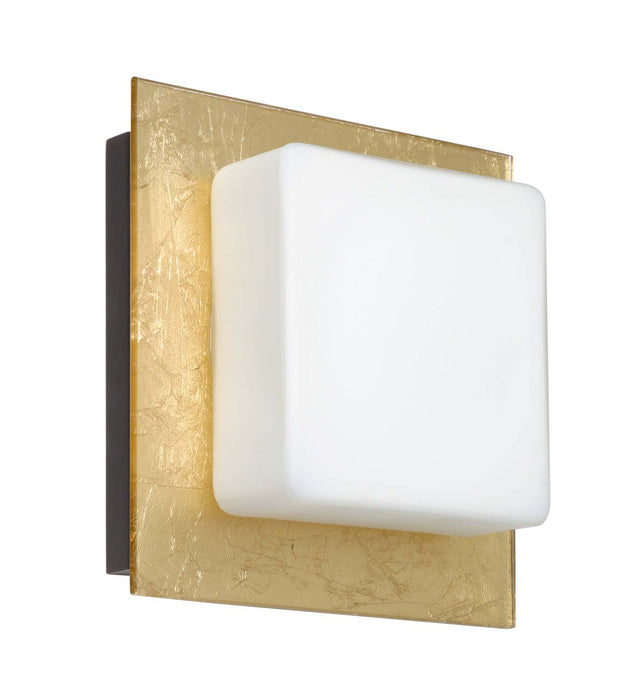 Besa 1WS-7735GF-BR One Light Wall Sconce, Bronze