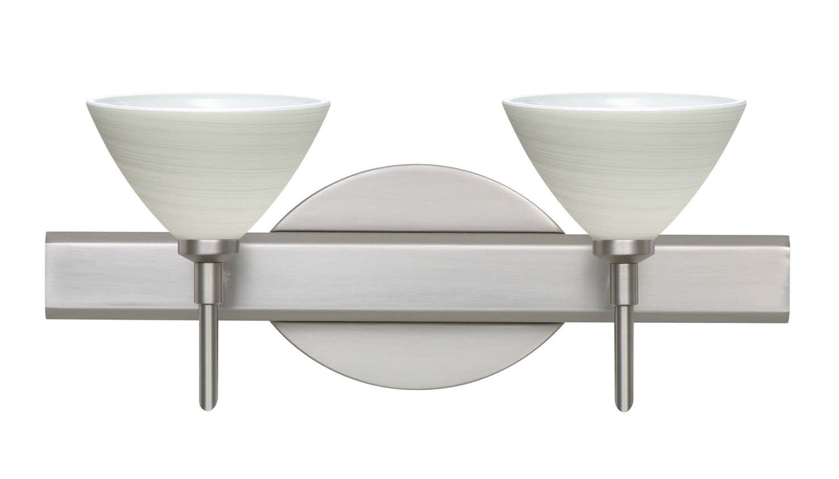 Besa 2SW-1743KR-SN Wall Sconce, Satin Nickel