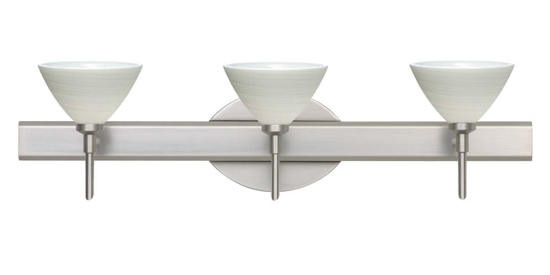 Besa 3SW-1743KR-SN Wall Sconce, Satin Nickel