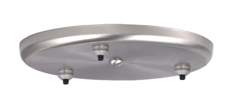 Besa T23XL-SN Three Light Canopy, Satin Nickel