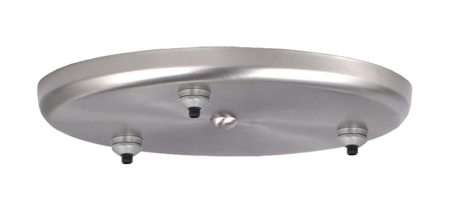 Besa T23XL-SN Three Light Canopy, Satin Nickel