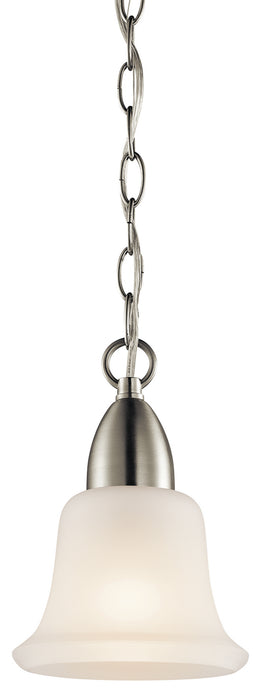 Kichler 42880NI One Light Mini Pendant, Brushed Nickel