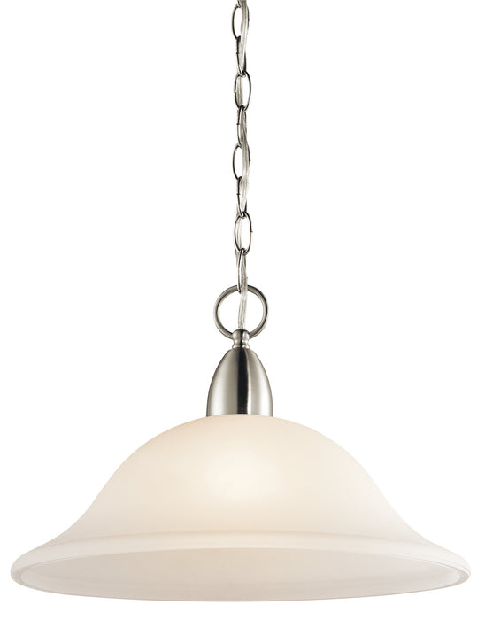 Kichler 42881NI One Light Pendant, Brushed Nickel