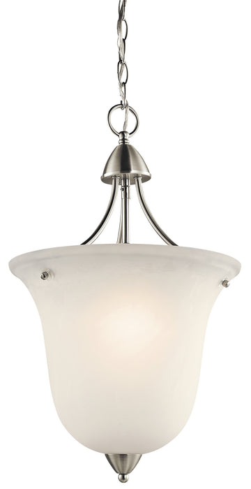 Kichler 42882NI One Light Foyer Pendant, Brushed Nickel