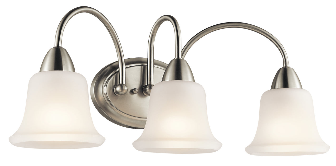 Kichler 45883NI Three Light Bath, Brushed Nickel