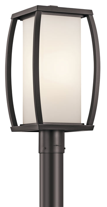 Kichler 49342AZ One Light Outdoor Post Mount, Architectural Bronze