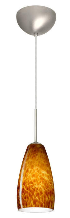 Besa 1BC-150918-SN One Light Pendant, Satin Nickel