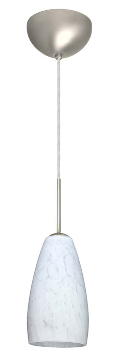 Besa 1BC-150919-SN One Light Pendant, Satin Nickel