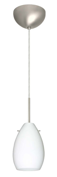 Besa 1BC-171307-SN One Light Pendant, Satin Nickel