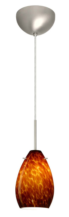 Besa 1BC-171318-SN One Light Pendant, Satin Nickel