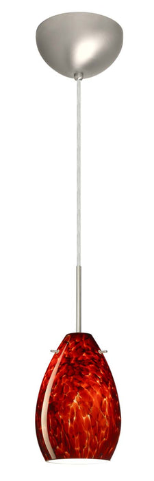 Besa 1BC-171341-SN One Light Pendant, Satin Nickel