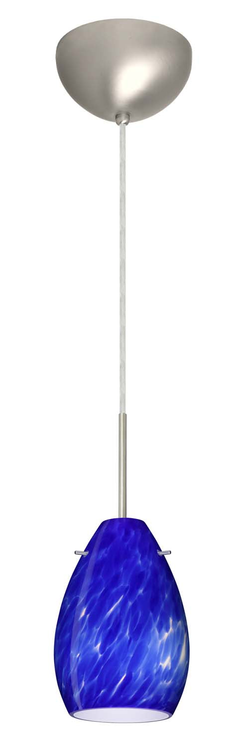 Besa 1BC-171386-SN One Light Pendant, Satin Nickel