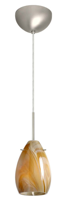 Besa 1BC-1713HN-SN One Light Pendant, Satin Nickel