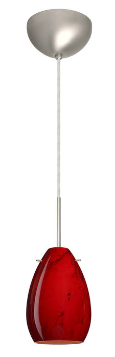 Besa 1BC-1713MA-SN One Light Pendant, Satin Nickel