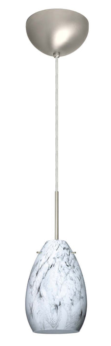 Besa 1BC-1713MG-SN One Light Pendant, Satin Nickel