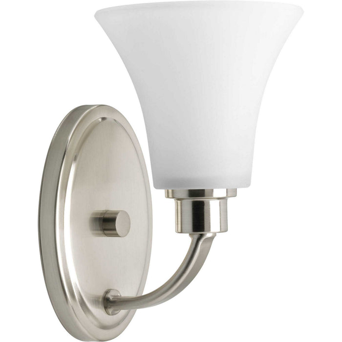 Progress Lighting P2000-09 One Light Bath Bracket, Brushed Nickel