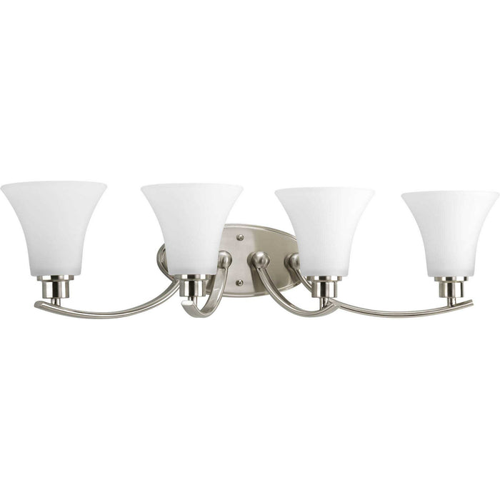 Progress Lighting P2003-09 Four Light Bath Bracket, Brushed Nickel